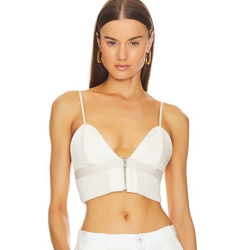 Lorenzo Cropped Denim Bra top in Ecru
JONATHAN SIMKHAI STANDARD